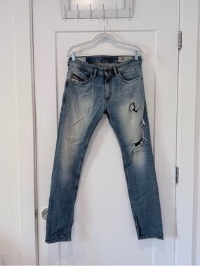 Diesel Men's Distressed -THOMMER Slim-Skinny Denim Jeans